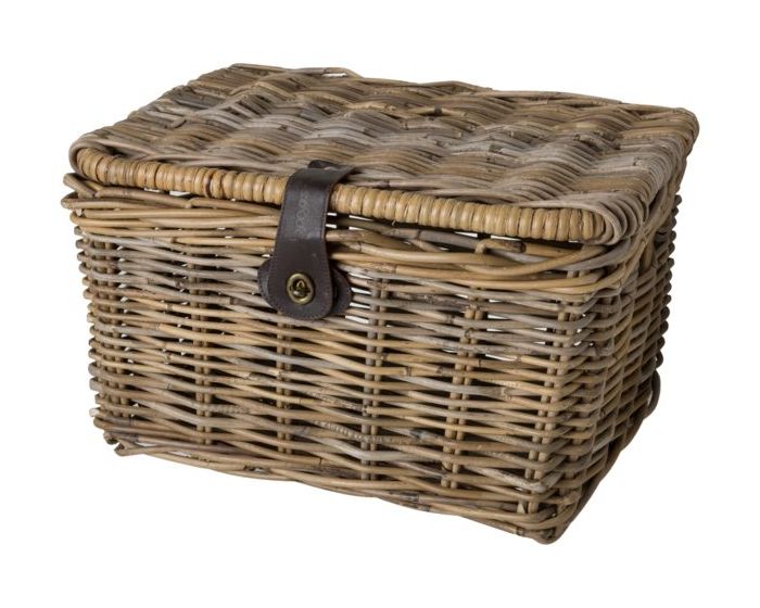 Leerling Schelden Productiviteit Fastrider Rotan Mand Met Klep. natural rieten mand voor op de fiets  fietscorner