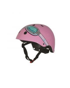 Kiddimoto fietshelm Pink Goggle